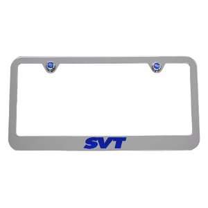   : Ford SVT Blue logo Chrome License Plate Frame High End: Automotive