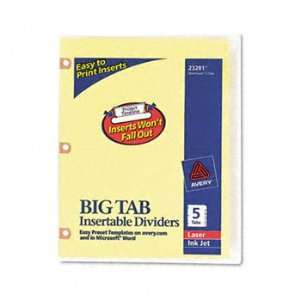  Avery® WorkSaver® Big Tab Paper Dividers INDEX,BNDR,LTR 
