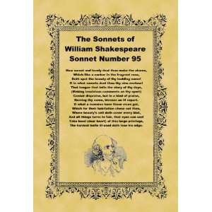  10cm) Art Greetings Card Shakespeare Sonnet Number 95: Home & Kitchen