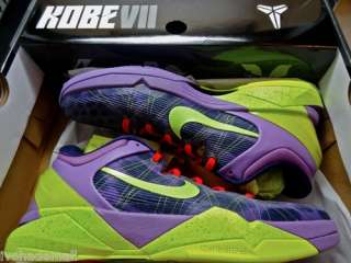 Nike Zoom Kobe VII Supreme Sz 11 Christmas Grinch Cheetah 488244 500 