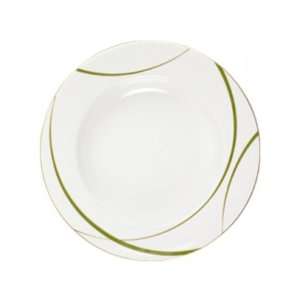 Limoges Herbe Green by Guy Degrenne   Round Deep Dish   12.25 inches 