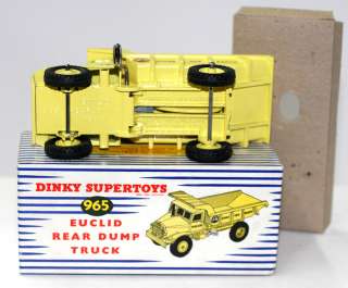description dinky toys 965 euclid rear dump truck with red side label 