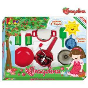   Pretend Play Toy Strawberry Scented Kitchen Set: Toys & Games