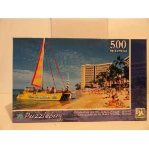   Piece Puzzle   Catamaran on the Beach, Waikiki, Hawaii Toys & Games