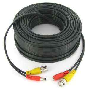   Black CCTV Camera Siamese Coax Cable with Power Wire: Camera & Photo