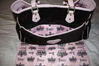 JUICY COUTURE brown & pink diaper bag!! **MUST SEE!**  