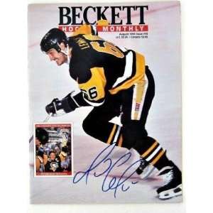  Mario Lemieux Signed Beckett Hockey Monthly Magazine SI 