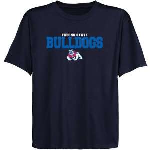 Fresno State Bulldogs Youth Navy Blue University Name T shirt