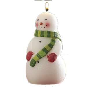  Tag 610777 Holiday Snowman Candle with Glitter Snowy 