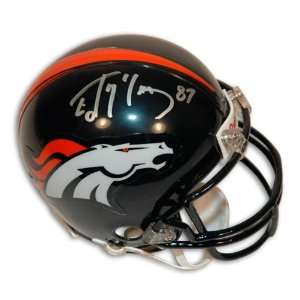   Denver Broncos Autographed Mini Helmet:  Sports & Outdoors