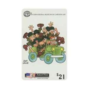   Phone Card $21. Beetle Bailey (The Gang In A Jeep) 