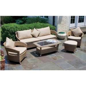  Loggia Wicker Lounge Set With Coffee Table: Patio, Lawn 