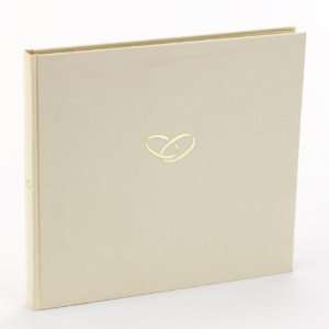  Semikolon Classic Linen Guest Book, Wedding Rings, Gold 