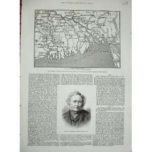   1876 General John Bell Map Ganges Brahmapootra India: Home & Kitchen