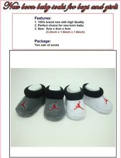 jordan boys & girls infant booties crib shoes socks new pair set of 2 