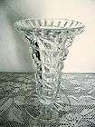 art deco glass clear vases  