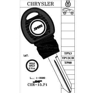  Key Blank, Chrysler Y170PT W/O Transponder Car 