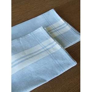   of 2 Blue Quatro Linen Cotton Kitchen Towels Florence: Home & Kitchen