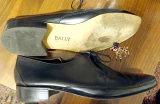 BALLY TIMBRO BLACK CALF SIZE 12 M SWISS MADE DRESS OXFORDS VINTAGE 