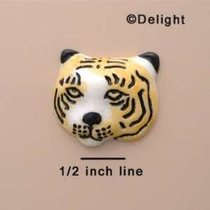  0393 tlf   Large Tiger Face   Flat Back Resin Decoration 