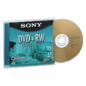  Sony® DVD+RW Disc, 4.7GB, 4x, w/Jewel Case, Silver 
