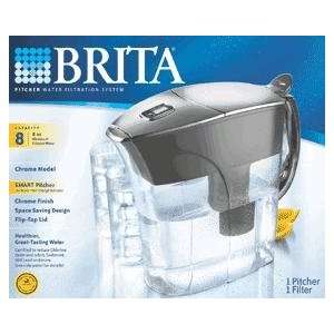  Brita Water Filtration Chrome Pitcher