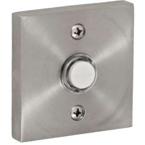 Door bells by fusion   square doorbell in brushed stainless steel