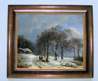   Reproduction on canvas of Winter scene by Barend Cornelis Koekkoek