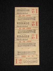 Vintage   Ringling Brothers Barnum & Bailey   Food Ticket Porters 