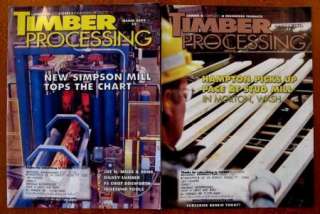 Lot of 6 TIMBER PROCESSING Magazine Back Issues 2002  