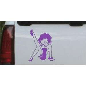  Purple 24in X 20.3in    Betty Boop Leg Kicked Up Cartoons 