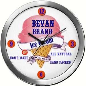  BEVAN 14 Inch Ice Cream Metal Clock Quartz Movement 