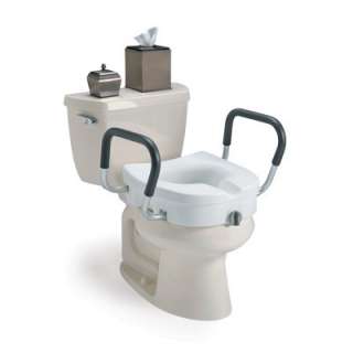 Invacare Clampon Locking Raised Toilet Seat with Arms  