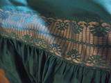SQUARE DANCE SKIRT & prairie BLOUSE teal green lace 2 pc dress Western 
