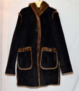 Dennis Basso Autumn Haze Mink Faux Fur Coat Thats Reversible & Hooded 