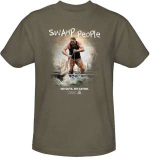 Swamp People T shirt All Tied Up Not Guts No Gator  
