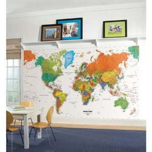  World Map XL Wallpaper Mural 6 x 10.5 Everything Else