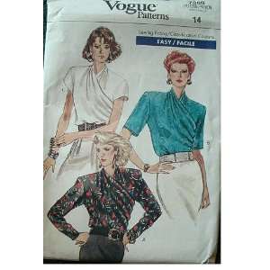  MISSES BLOUSE SIZE 14 EASY VOGUE PATTERN 7360 Everything 