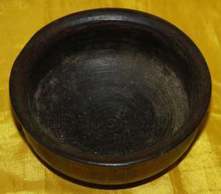 Real Antique Tibetan Buddhism Carved Root Offering Bowl  