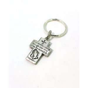   Metal Religious Cross Keychain Bible Verse: Everything Else