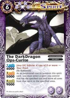 Battle Spirits Foil Rare The DarkDragon Ops Curite X1  