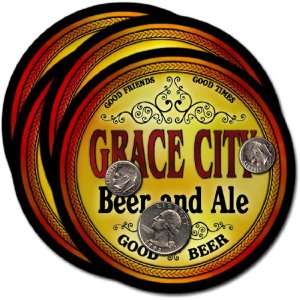  Grace City, ND Beer & Ale Coasters   4pk 