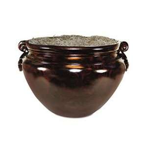   Floor Pot for Artifical Trees, 16 Diameter, Mahogany