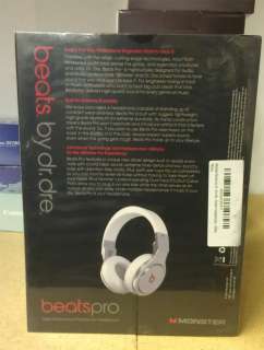 New Beats By Dr. Dre   Monster Pro Over the Ear Headphones   White 