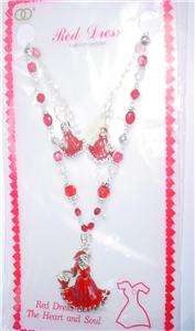 Red Dress for Heart & Soul necklace earrings fashion  