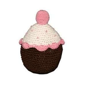  Hip Doggie Organic Cotton Crochet Cupcake   Strawberry 