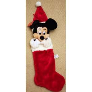   Christmas Holiday Plush Mickey Mouse Stocking Theme Parks Exclusive