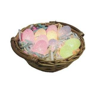 Set of 10 Pastel Colored Easter Egg Spring Holiday Lights   White Wire