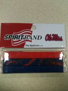 Ole Miss Mississippi Rebels 3 Rubber Wristbands New  