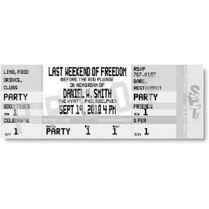  Last Weekend Bachelor Party Ticket Invitations Health 